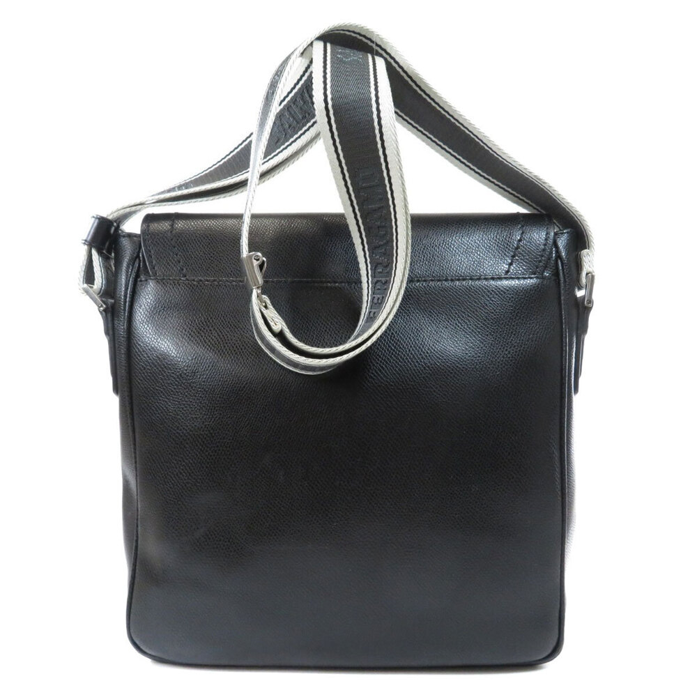 Salvatore Ferragamo Leather Strap Bag Shoulder Black